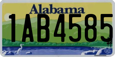 AL license plate 1AB4585