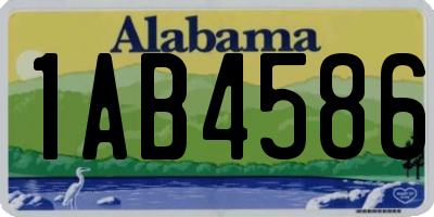 AL license plate 1AB4586