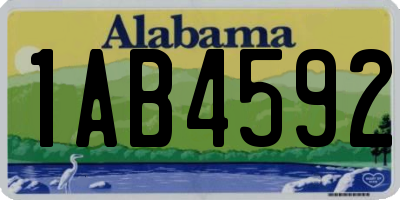 AL license plate 1AB4592