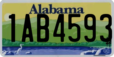 AL license plate 1AB4593