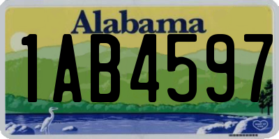 AL license plate 1AB4597