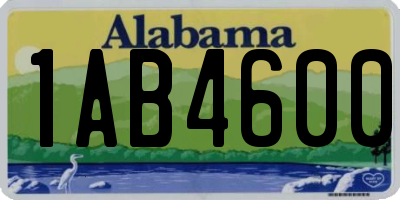 AL license plate 1AB4600