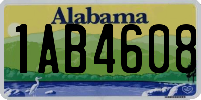 AL license plate 1AB4608