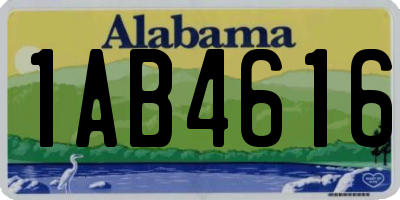 AL license plate 1AB4616