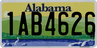 AL license plate 1AB4626