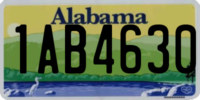 AL license plate 1AB4630