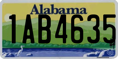 AL license plate 1AB4635