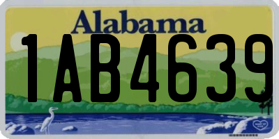 AL license plate 1AB4639