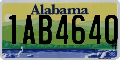 AL license plate 1AB4640