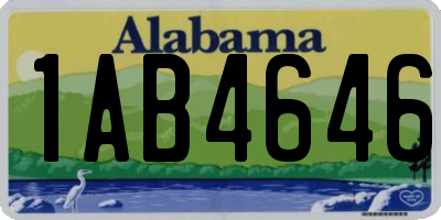 AL license plate 1AB4646