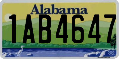 AL license plate 1AB4647