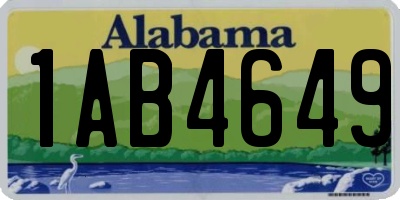 AL license plate 1AB4649