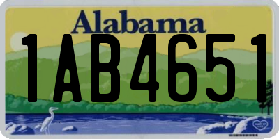 AL license plate 1AB4651