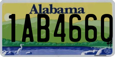 AL license plate 1AB4660