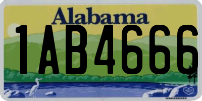 AL license plate 1AB4666