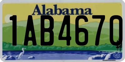 AL license plate 1AB4670