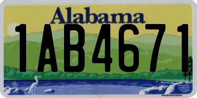 AL license plate 1AB4671