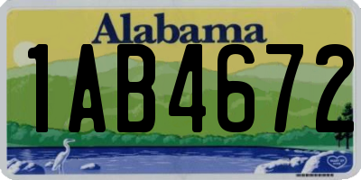 AL license plate 1AB4672