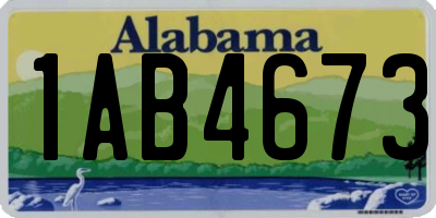 AL license plate 1AB4673