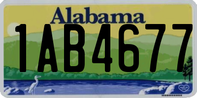 AL license plate 1AB4677