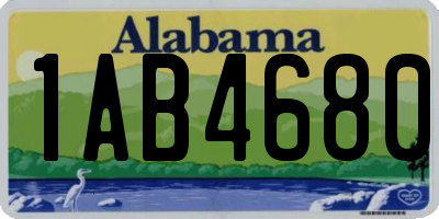 AL license plate 1AB4680