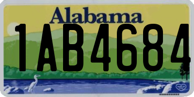 AL license plate 1AB4684