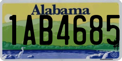 AL license plate 1AB4685