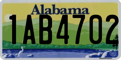 AL license plate 1AB4702