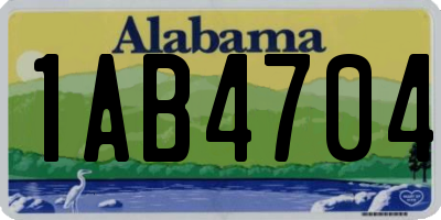 AL license plate 1AB4704