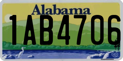 AL license plate 1AB4706