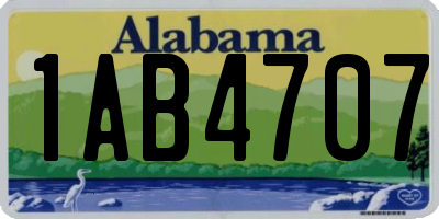 AL license plate 1AB4707