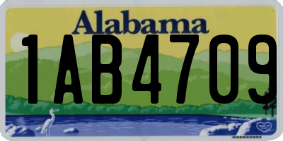 AL license plate 1AB4709