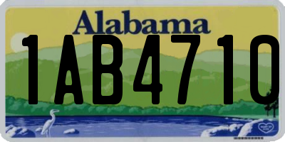 AL license plate 1AB4710