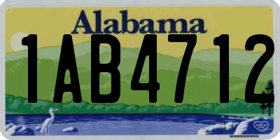 AL license plate 1AB4712