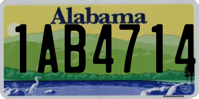 AL license plate 1AB4714