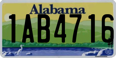 AL license plate 1AB4716