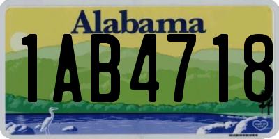 AL license plate 1AB4718