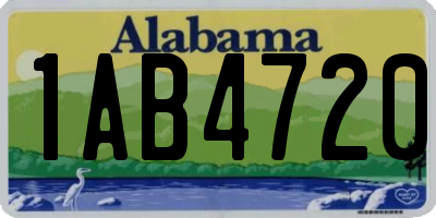 AL license plate 1AB4720