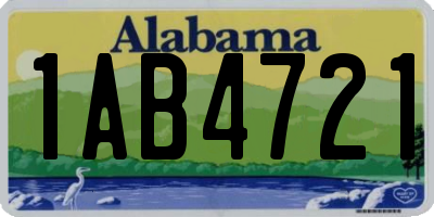 AL license plate 1AB4721