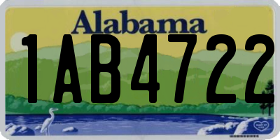 AL license plate 1AB4722