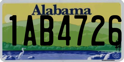 AL license plate 1AB4726