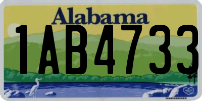 AL license plate 1AB4733