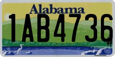 AL license plate 1AB4736