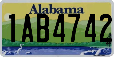 AL license plate 1AB4742