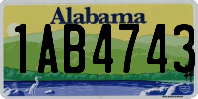 AL license plate 1AB4743