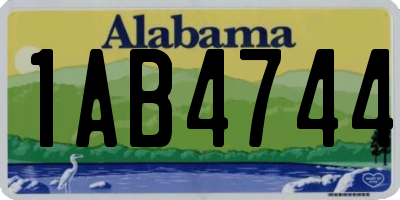 AL license plate 1AB4744