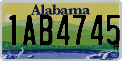 AL license plate 1AB4745