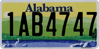 AL license plate 1AB4747