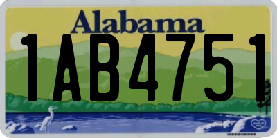 AL license plate 1AB4751