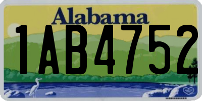 AL license plate 1AB4752